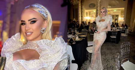 Izabela Macudzińska w obcisłej kreacji pokrytej kamieniami bryluje na gali dla milionerów