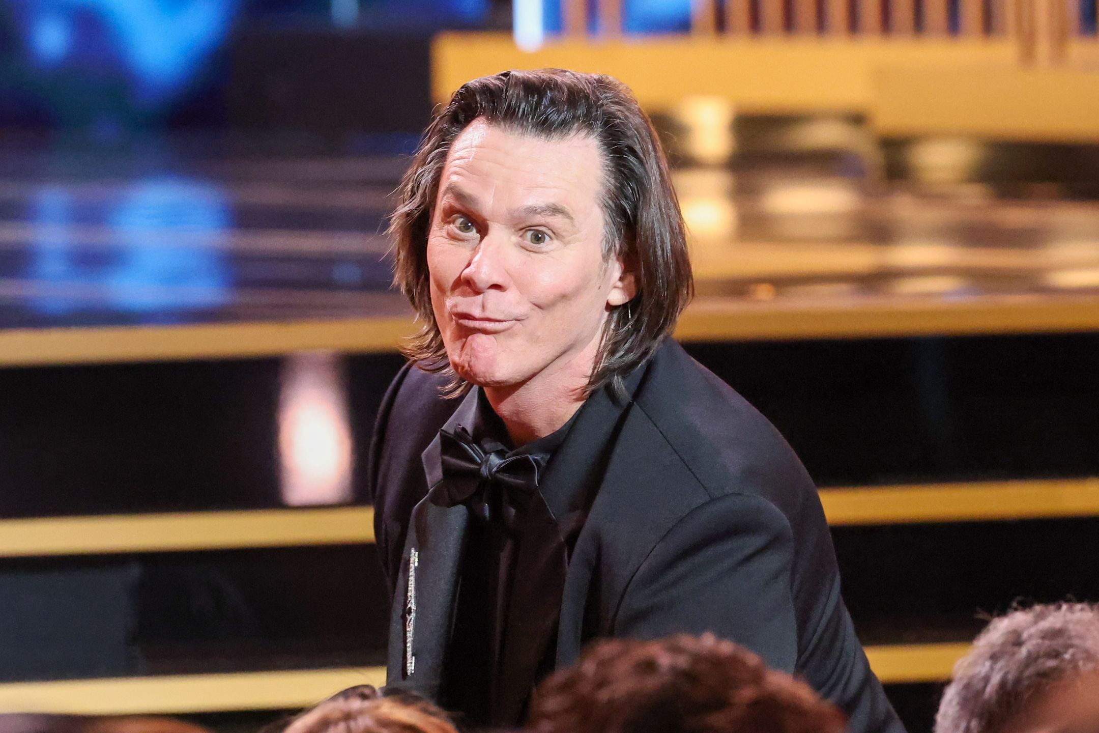 Jim Carrey na gali rozdania Cezarów