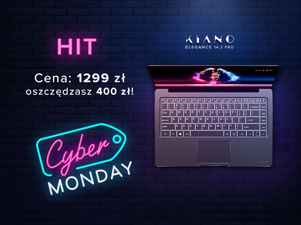 Kiano Elegancje 14.2 Pro w promocji z okazji Cyber Monday.