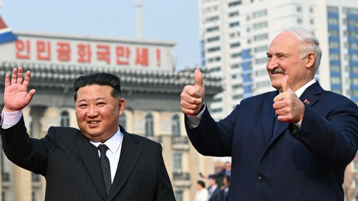 Kim Dzong Un i Alaksandr Łukaszenka.