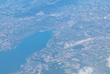 Genewa w Szwajcarii z lotu ptaka