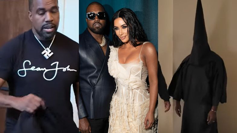 Odziany w swastykę Kanye West żali się na Kim Kardashian