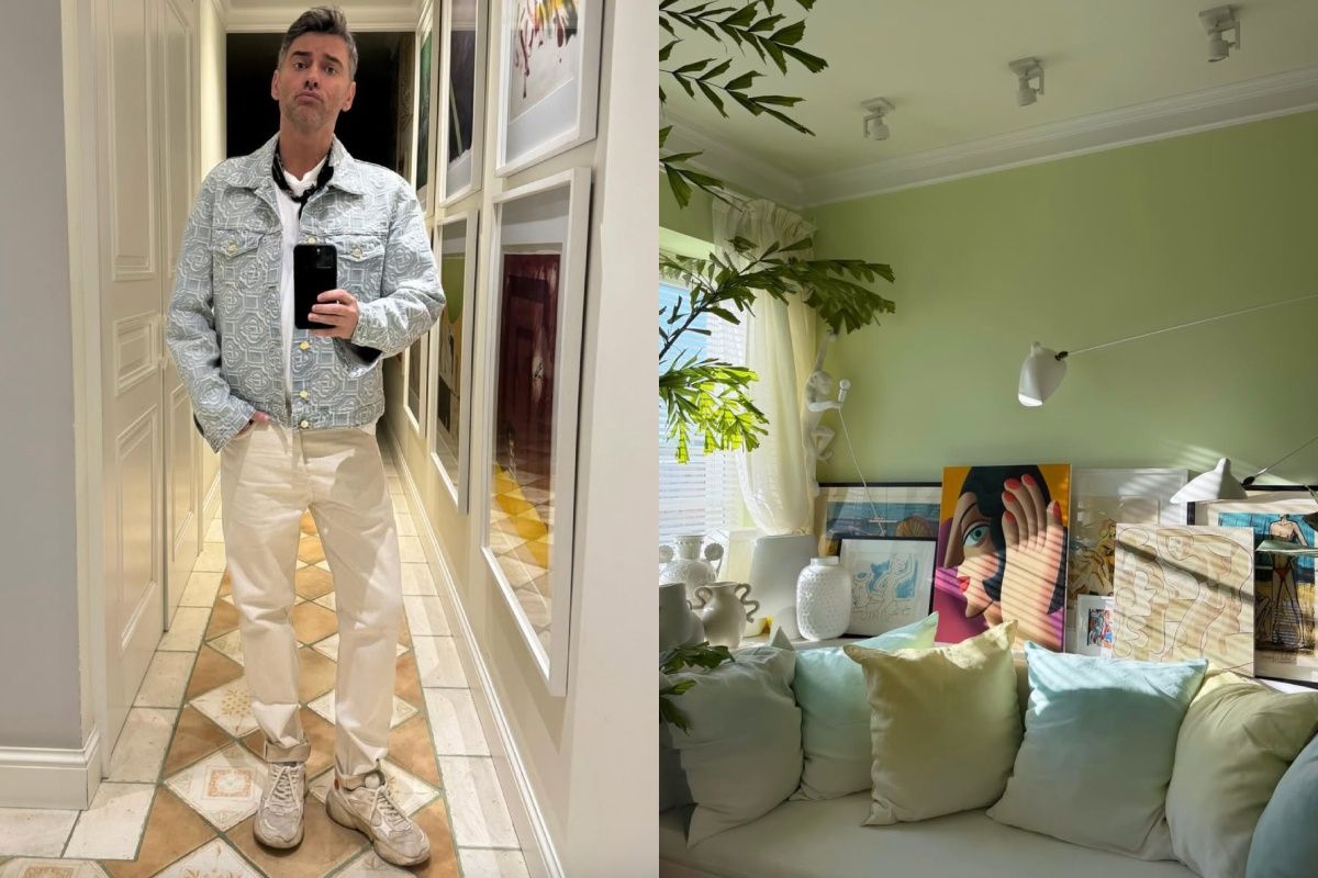 Wnętrza warszawskiego mieszkania Marcina Tyszki zachwycają KOLORAMI. Jego taras to istna dżungla [ZDJĘCIA]