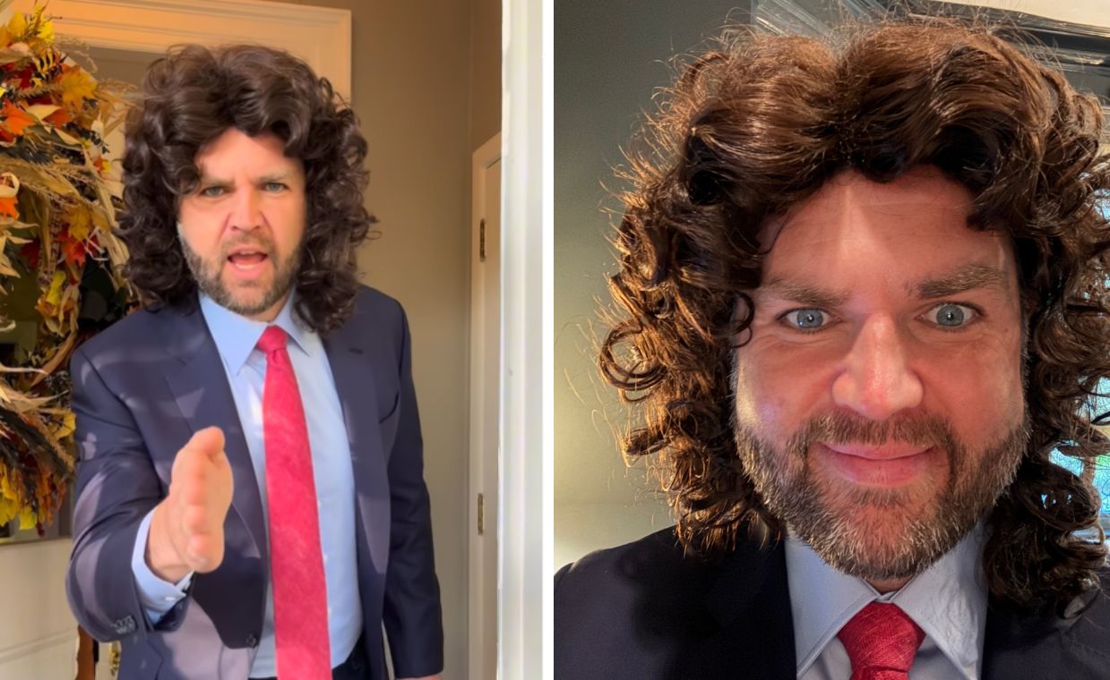 Vance zażartował z siebie na Halloween. W sieci hit z peruką i memem