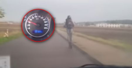 Pędziła na hulajnodze. Spójrzcie na licznik