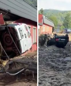 Samochody powbijane w ściany. Dramatyczne nagranie