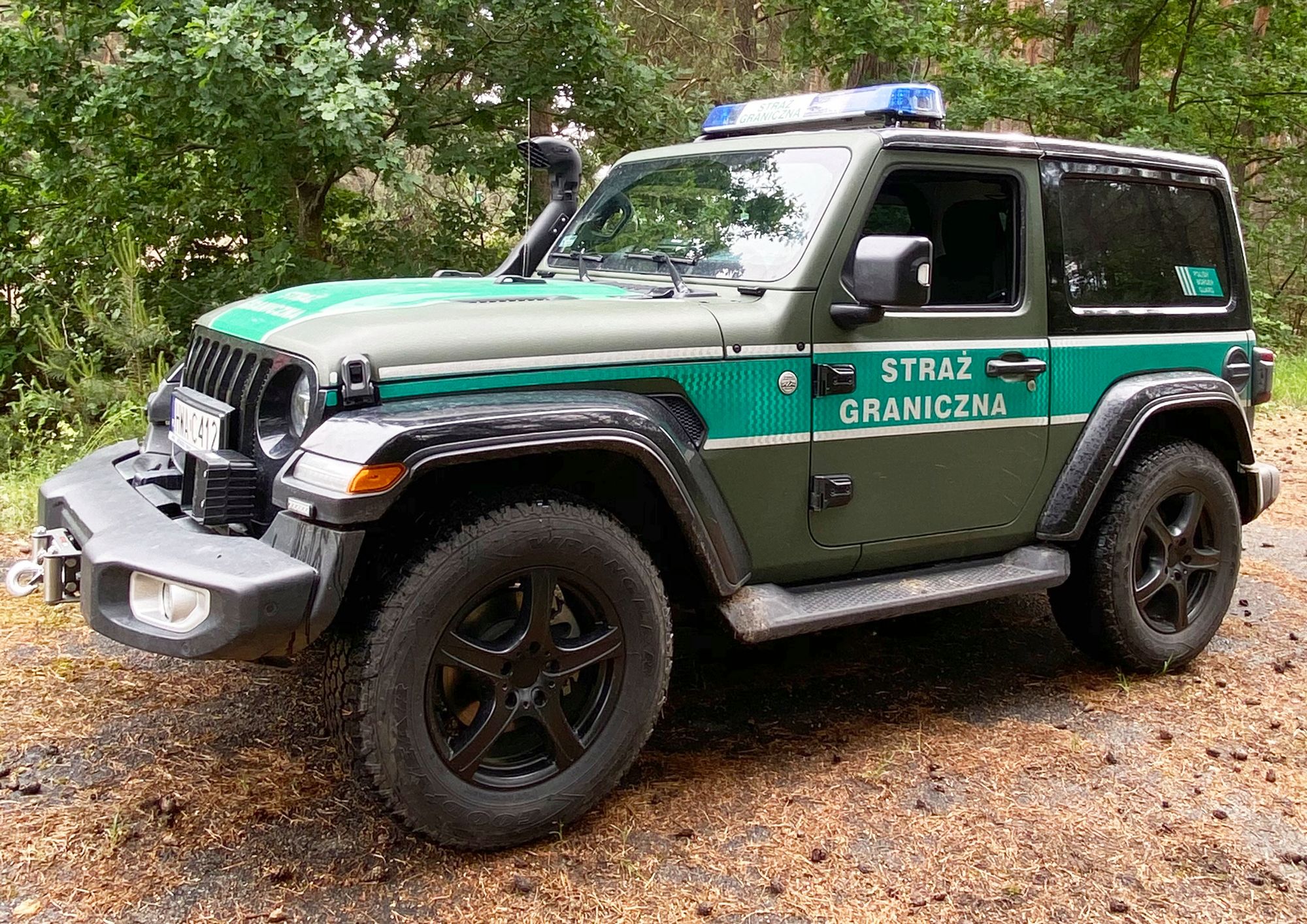 Jeep Wrangler - jedno z aut niedawno zakupionych przez straż graniczną