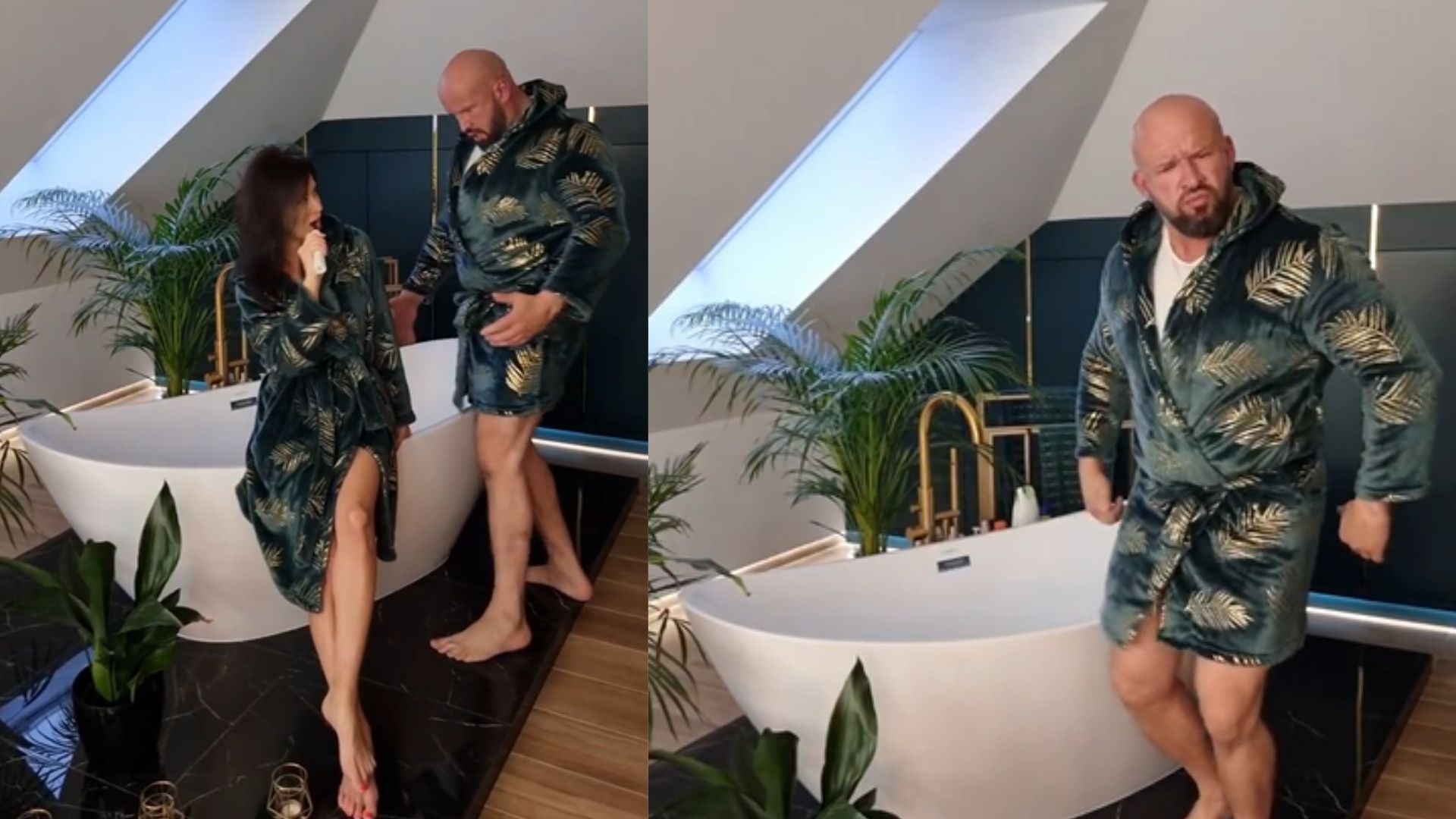 Wanna na marmurowej płycie