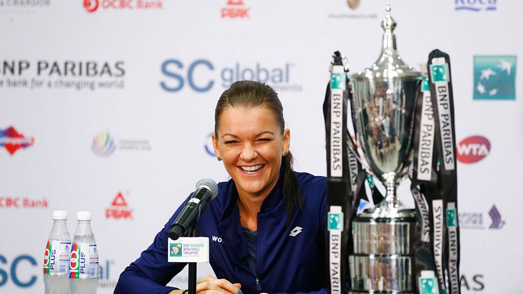 Getty Images / Na zdjęciu: uśmiechnięta Agnieszka Radwańska
