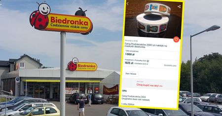 Chcieli sprzedać naklejki z Biedronki. Sieć komentuje