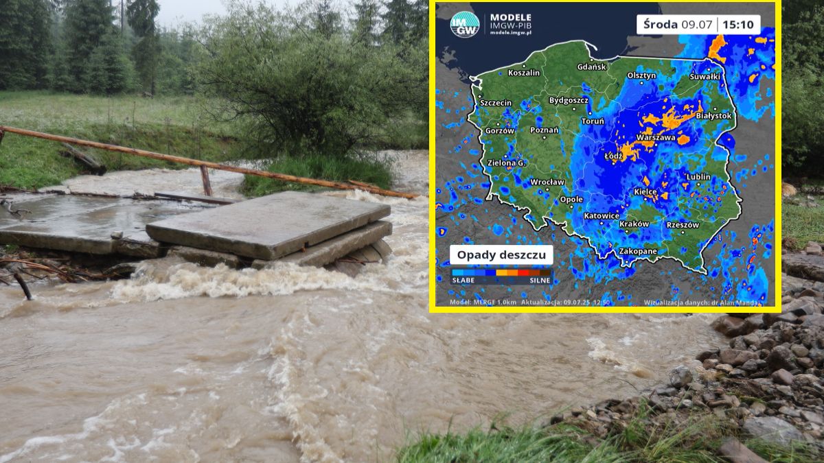 Intensywne opady deszczu. Są dane z IMGW