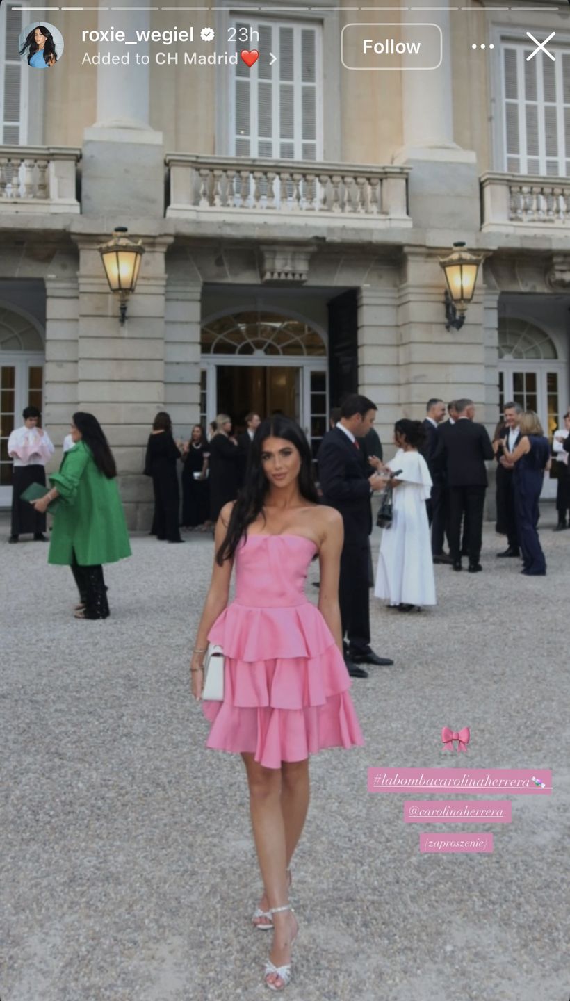 Roksana Węgiel w Madrycie na evencie Carolina Herrera