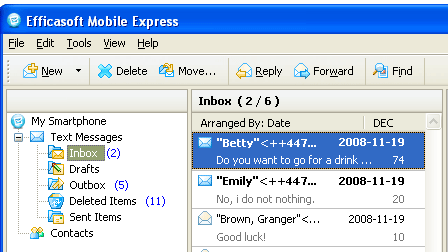 Zarządzanie SMS-ami w komputerze (MS Windows + Windows Mobile) 1