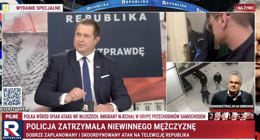 Fałszywe alarmy dotyczące Republiki. Policja zwolniła zatrzymanego