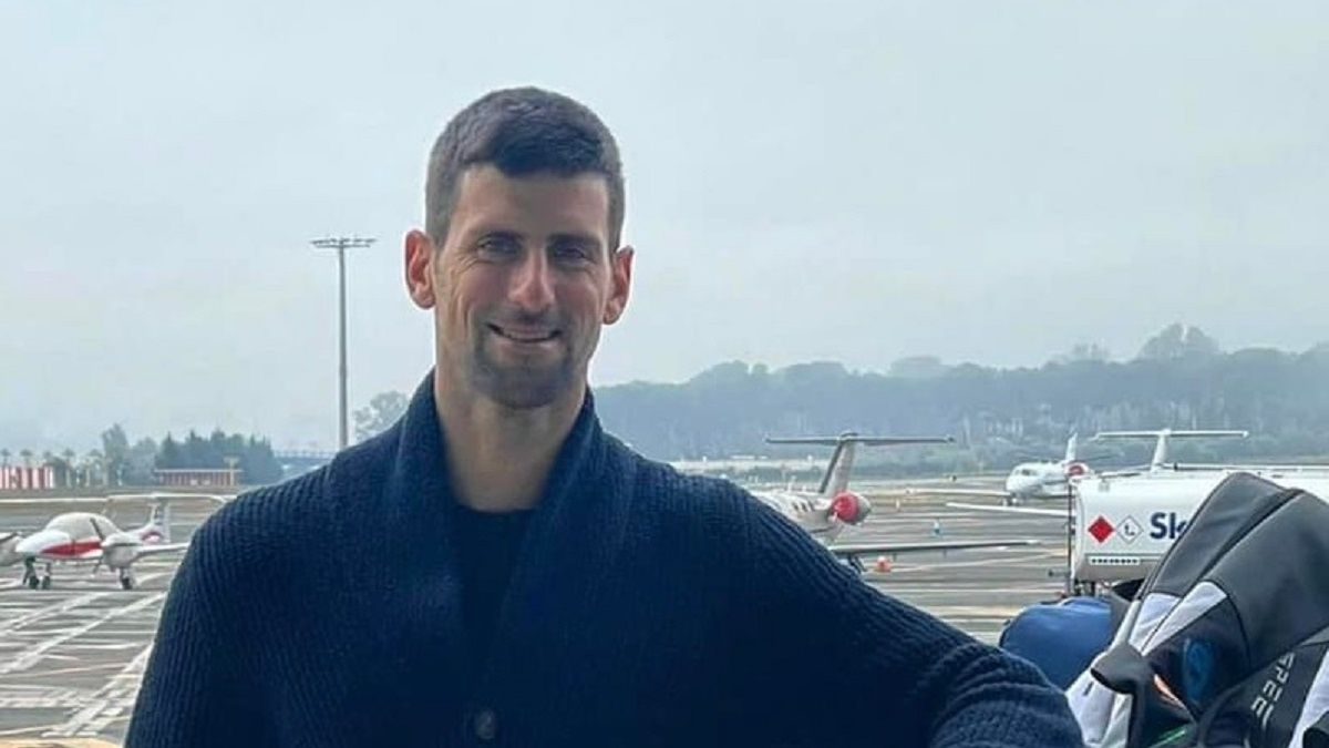 Novak Djoković przed wylotem do Australii