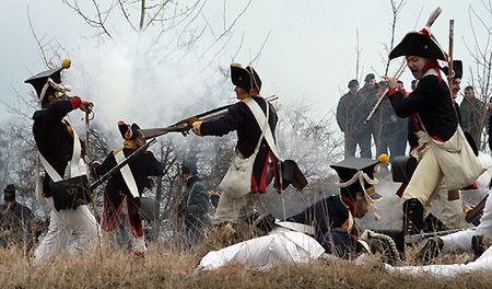 Bitwa wojsk Napoleona z Rosjanami i Prusakami