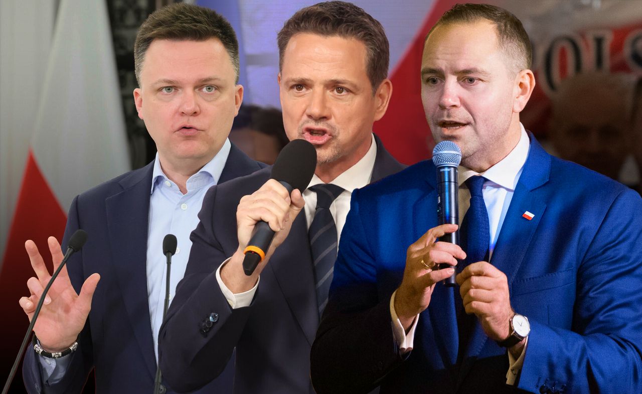 Szymon Hołownia, Rafał Trzaskowski, Karol Nawrocki 