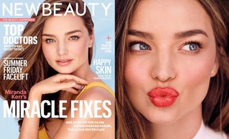 Ciężarna Miranda Kerr stroi miny w urodowej sesji