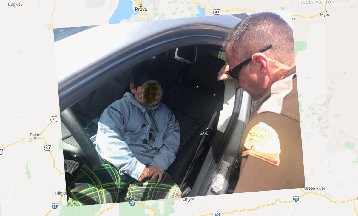 5-letni "kierowca" zatrzymany przez policję. Jechał do Kalifornii, by kupić lamborghini