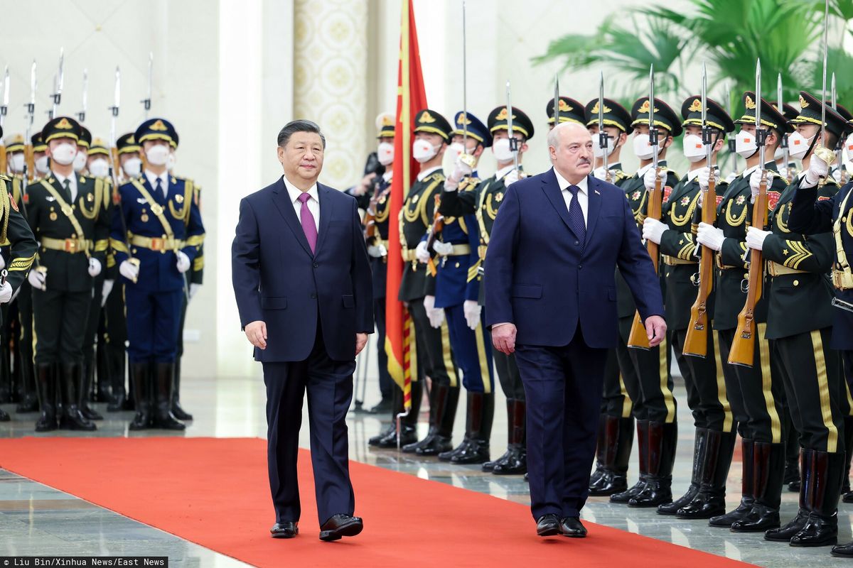 Alaksandr Łukaszenka i Xi Jinping 