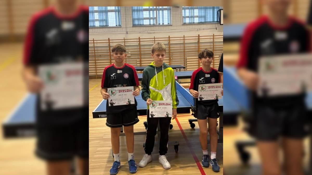 Jakub Hyz i Olaf Cyrankiewicz, II Wojewódzki Turniej Klasyfikacyjny Kadetów w tenisie stołowym