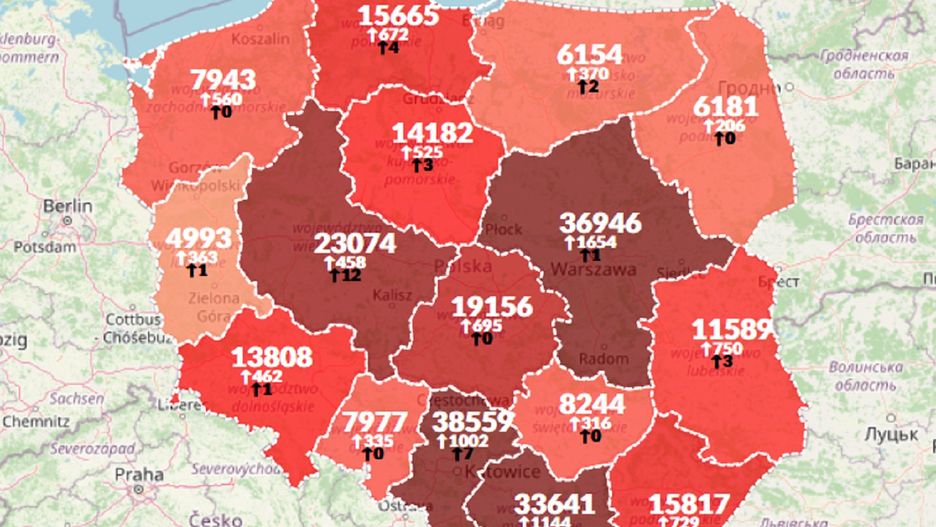 Koronawirus w Polsce. Aktualna mapa zakażeń