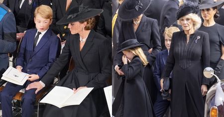 Księżna Kate dodaje otuchy księciu George'owi i księżniczce Charlotte na pogrzebie królowej Elżbiety II (ZDJĘCIA)