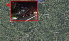 Traktor jechał wężykiem po niemieckiej autostradzie. Kierowcą Polak
