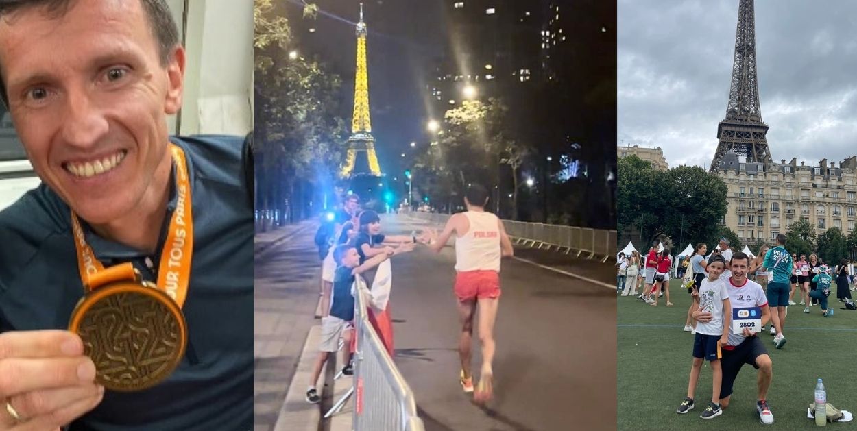 Srebrny medal dla Mariusza Giżyńskiego na trasie maratonu olimpijskiego w biegu masowym Paris Pour Tous!