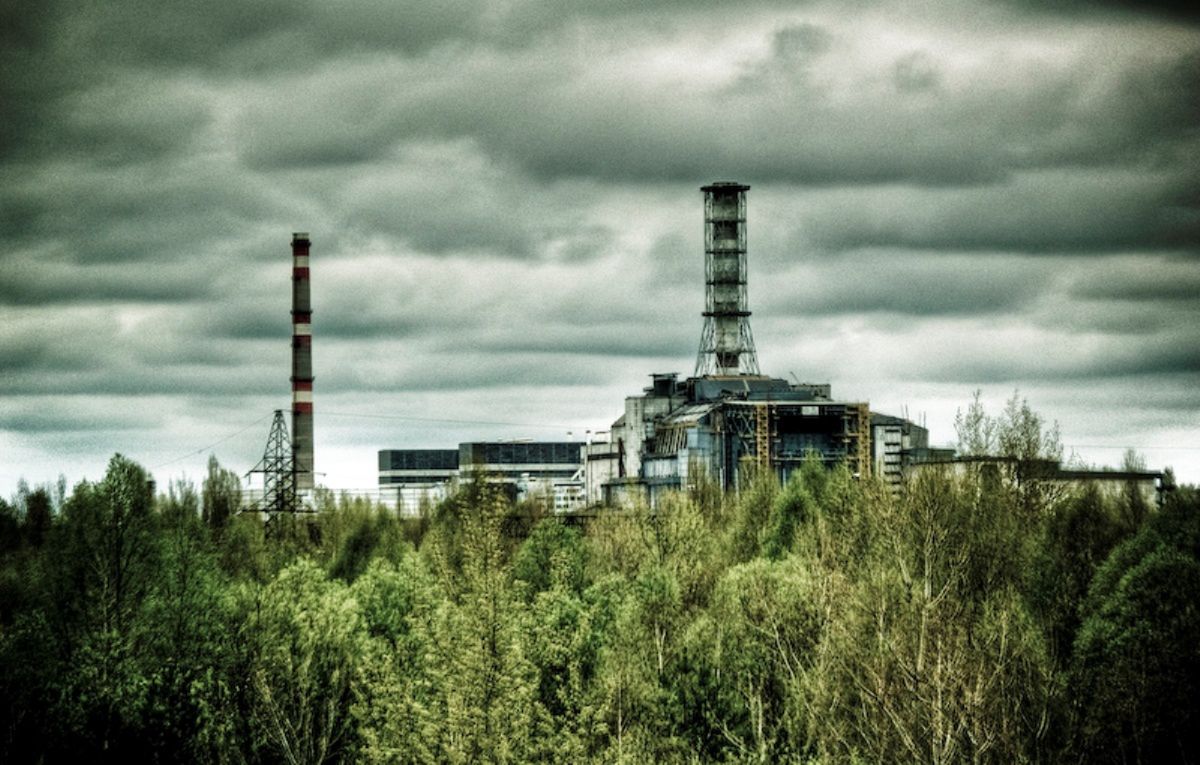Czarnobyl - widok na elektrownię