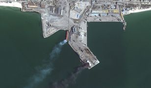 Rosyjski okręt "Saratow" zniszczony. Zdjęcia satelitarne