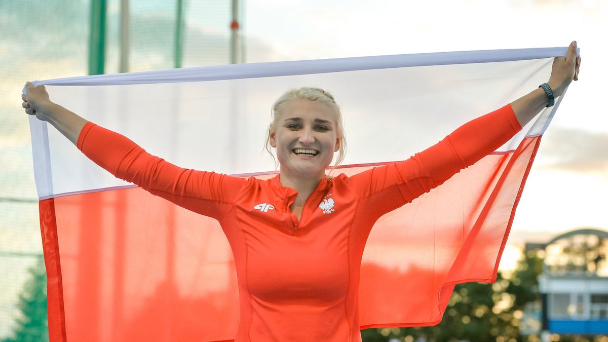 Daria Zabawska po finałowym konkursie rzutu młotem podczas lekkoatletycznych mistrzostw Europy U23