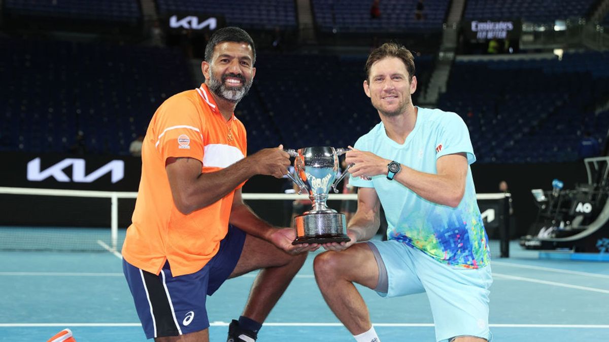 PAP / Daniel Pockett / Na zdjęciu: Rohan Bopanna (z lewej) i Matthew Ebden (z prawej)
