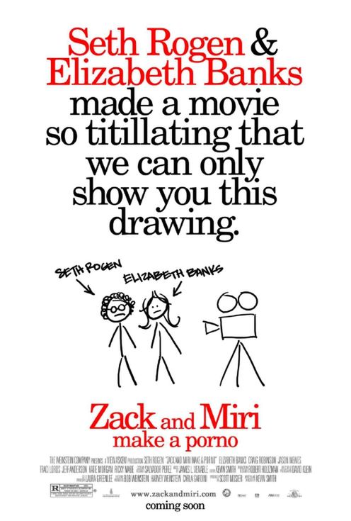 Zobacz plakat Zack and Miri Make a Porno zaakceptowany przez MPAA 2