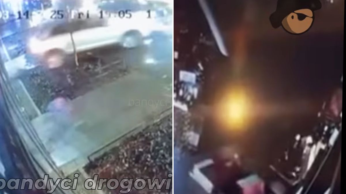 Kobieta wjechała do sklepu z winami.