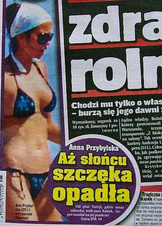 Przybylska na plaży