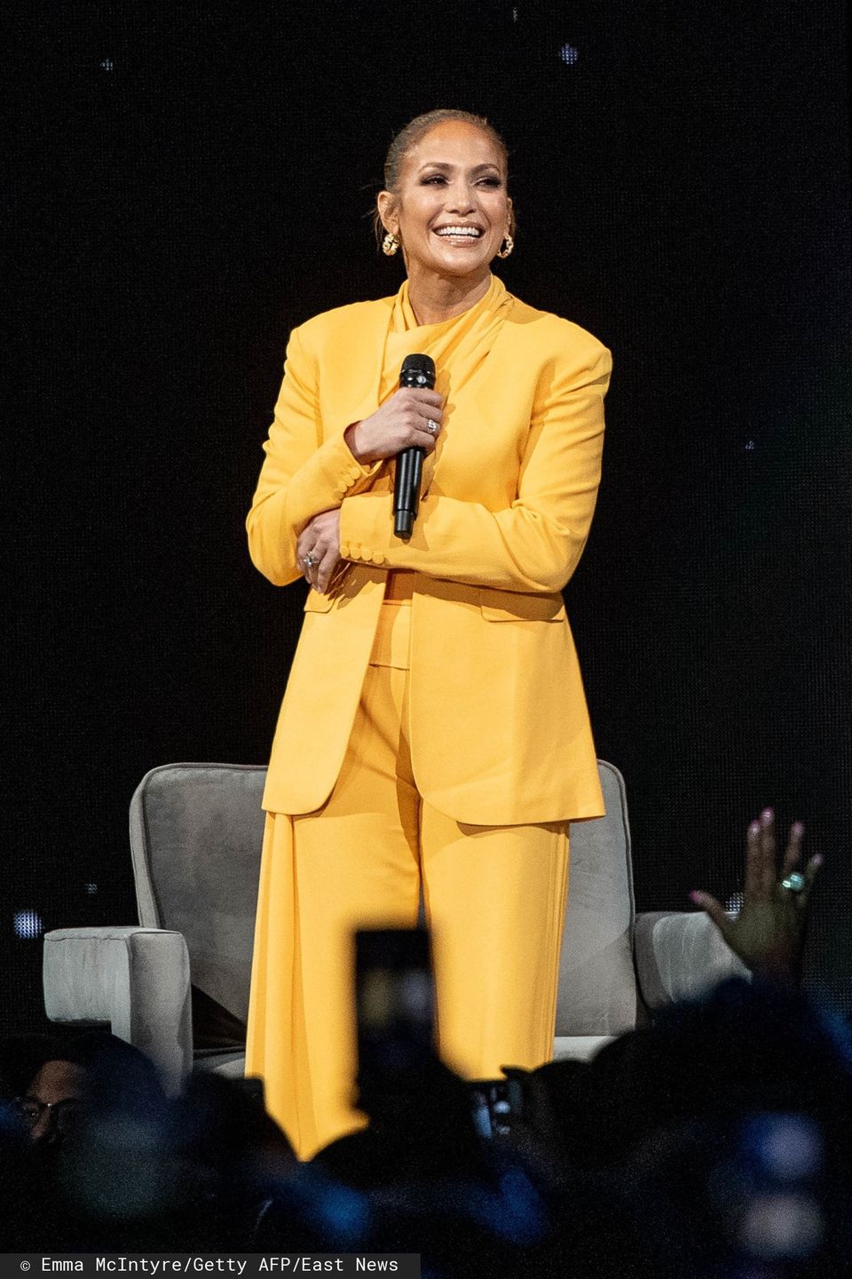 Jennifer Lopez podczas "motywacyjnej trasy" Oprah Winfrey
