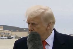 Trump dostał mikrofonem w twarz. Szybka reakcja, "załatwiłaś sobie"
