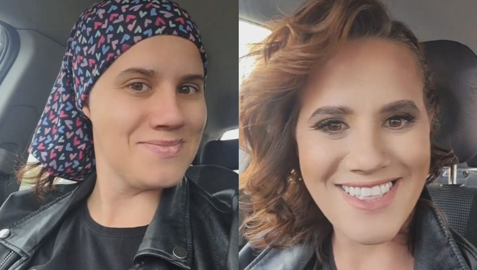 Justyna z "Rolnicy. Podlasie" w chuście i pełnym makijazu