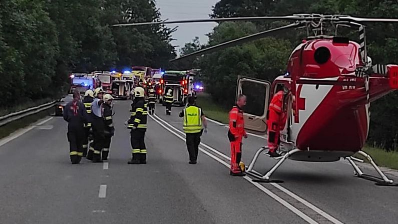 Wypadek na Słowacji. Kilkadziesiąt osób rannych 