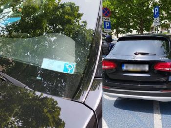 Warszawa. Luksusowy mercedes bez badań, za to z kserem karty parkingowej. Kierowca odmówił przyjęcia mandatu