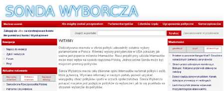 SondaWyborcza.pl - oceny polityków online