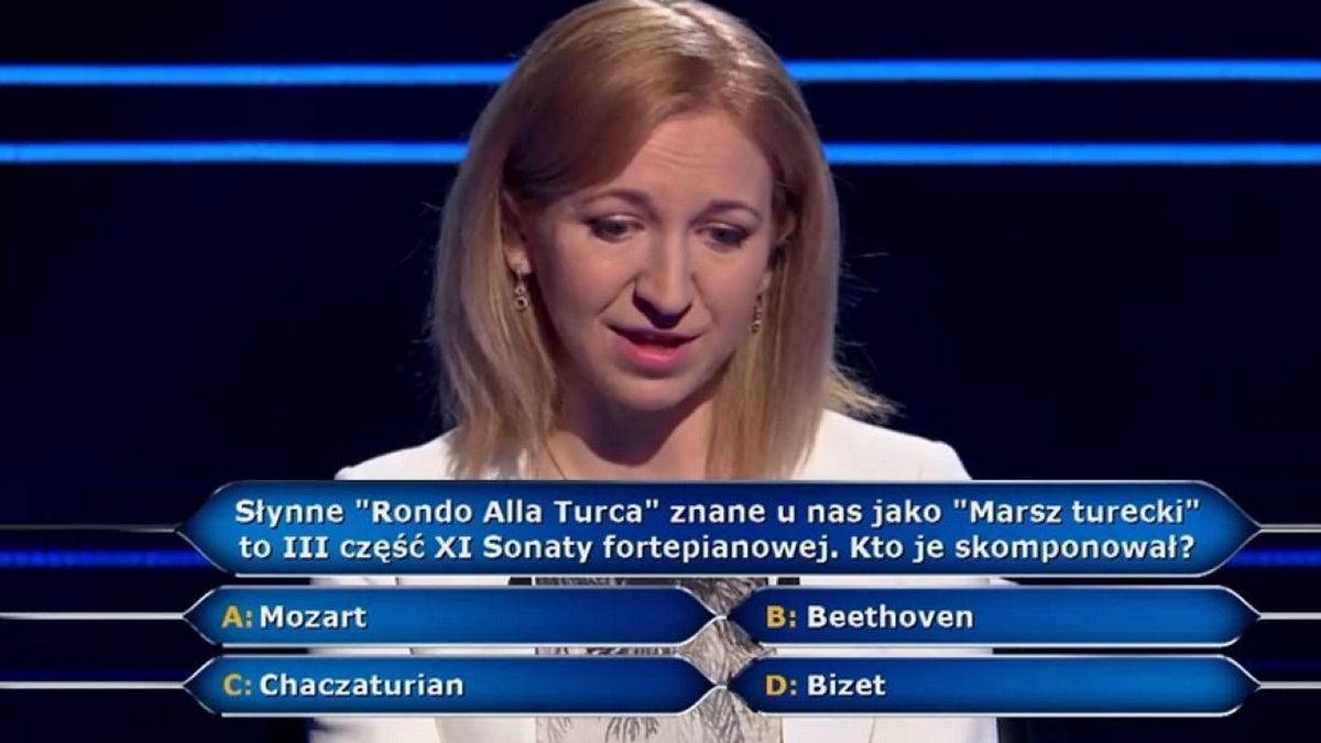 "Milionerzy": uczestniczka zaryzykowała. Straciła szansę na wysoką wygraną