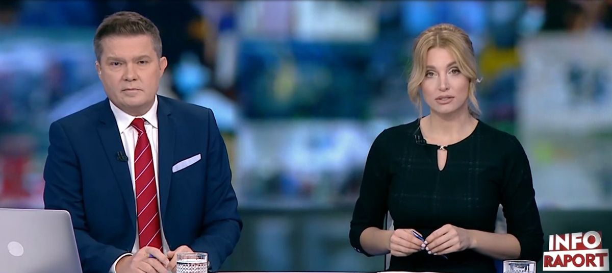 Dziennikarze stacji TVP Info: Sławomir Siezieniewski i Karolina Pajączkowska