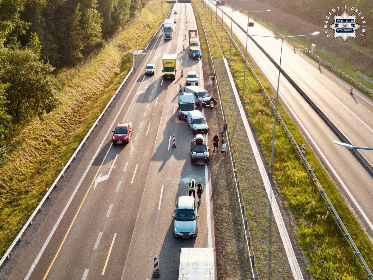 Na zatłoczonej autostradzie łatwo o karambol