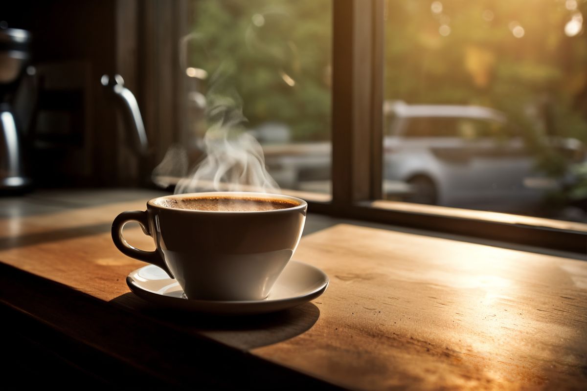 Kawa to najlepsza pobudka w jesienny poranek.