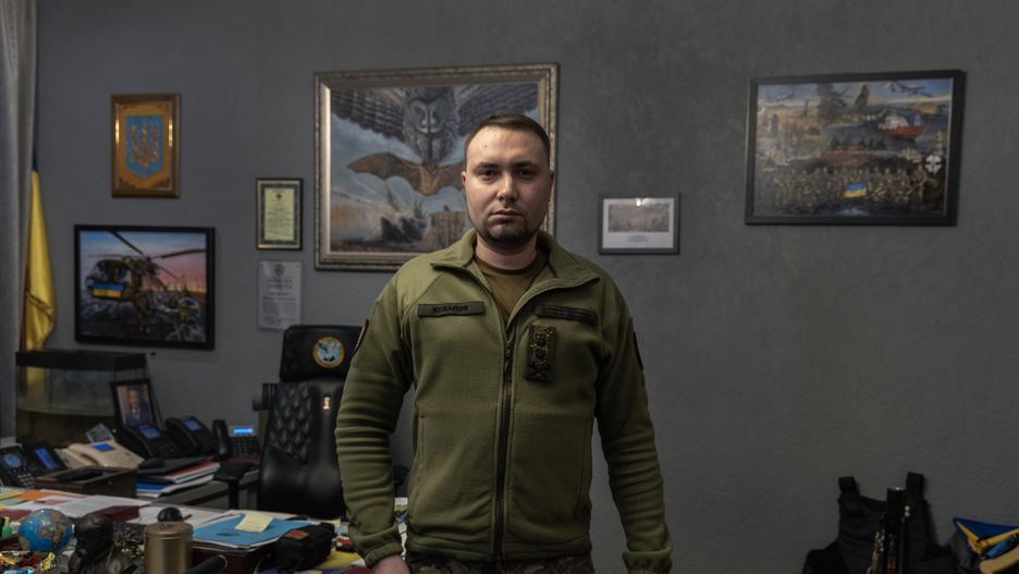 KYIV,UKRAINE  FEBRUARY 15:  General Kyrylo Budanov, 37, Ukraine's military intelligence chief poses in his office on February 15,2023 in Kyiv,Ukraine. Last February, Russia's military invaded Ukraine from three sides and launched airstrikes across the country. Since then, Moscow has withdrawn from north and central parts of Ukraine, focusing its assault on the eastern Donbas region, where it had supported a separatist movement since 2014. (Photo Laurent Van der Stockt for Le Monde/Getty Images)