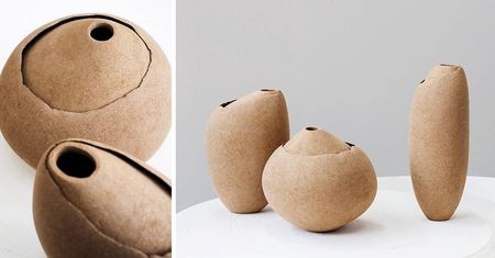 Wazony z odzyskanej makulatury łączą ze sobą ekologię i piękny design