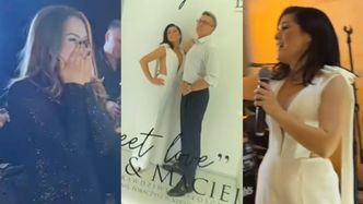 Myśleliście, że to koniec ślubnych stylizacji? Katarzyna Cichopek w CZWARTEJ KREACJI odśpiewuje "sto lat" wokalistce na swoim weselu (WIDEO)