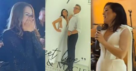 Myśleliście, że to koniec ślubnych stylizacji? Katarzyna Cichopek w CZWARTEJ KREACJI odśpiewuje "sto lat" wokalistce na swoim weselu (WIDEO)